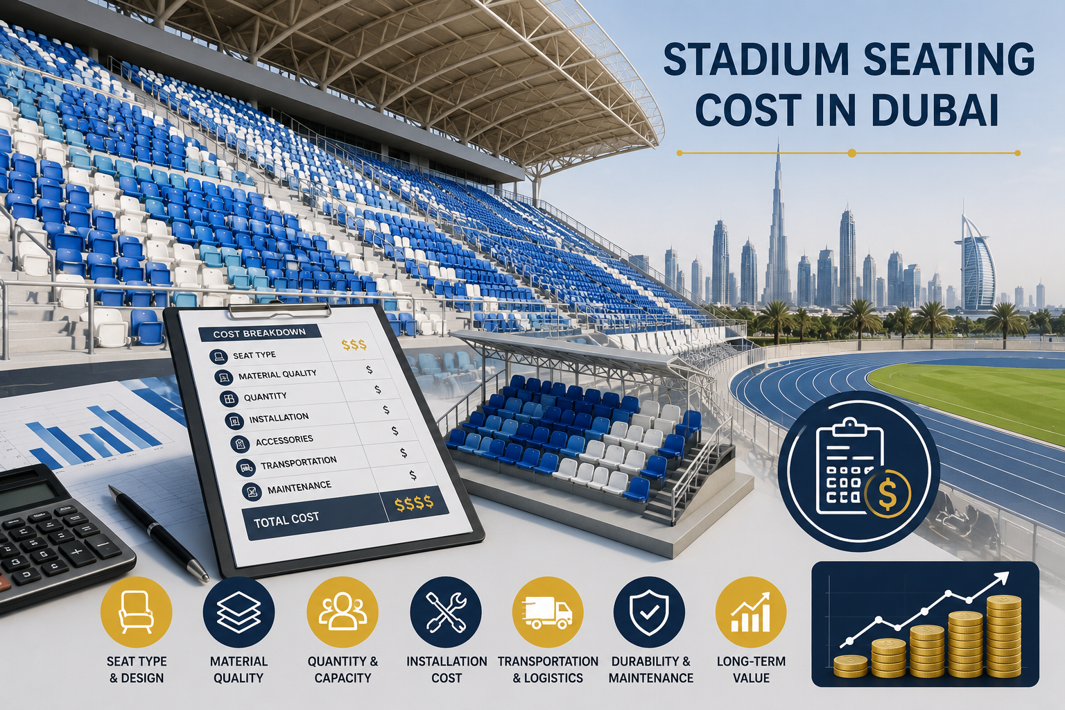 Stadium seating cost in Dubai